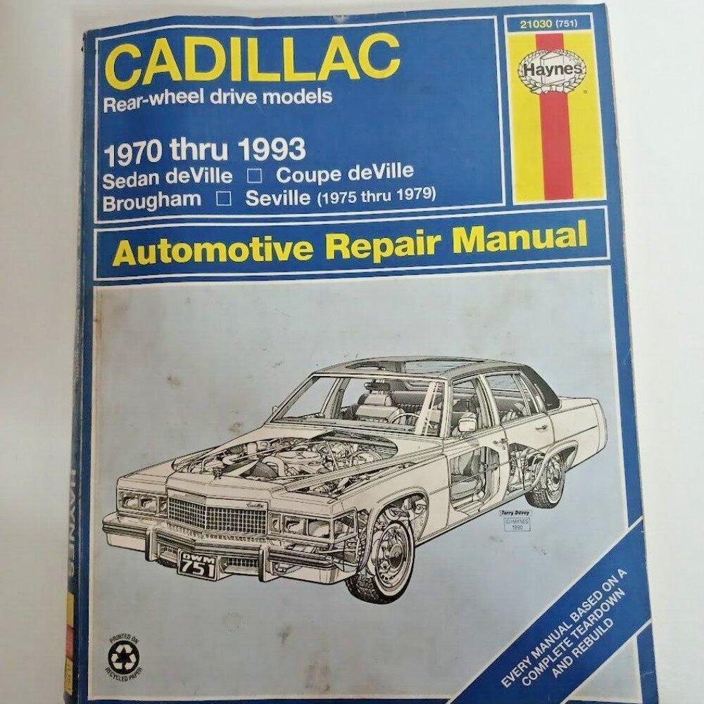1970-1993 Cadillac Rear‎ Wheel Drive Models Haynes Repair Manual #21030 (751)